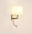 Lampa LED do sypialni / salonu / nad szafkę nocną, łóżko, lampka do domu, hotelu, pensjonatu / biały abażur LDK3WW-E14-17