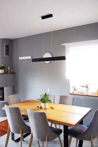 Lampa LED czarna sufitowa wisząca Barwa ciepła żyrandol