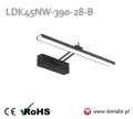 Kinkiet LED nad obraz / lustro na ścianę naścienny / lampy łazienkowe / barwa naturalna neutralna / czarny / LDK45NW-390-28-B