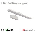 Kinkiet LED nad obraz / lustro na ścianę naścienny / lampy łazienkowe / barwa naturalna neutralna / biały / LDK160NW-410-29-W [2]