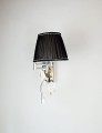 Lampa kinkiet LED do sypialni do czytania / salonu / nad szafkę nocną, łóżko, lampka do domu, hotelu, pensjonatu / LDK3WW-E14-16-B czarny klosz
