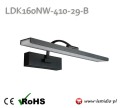 Kinkiet LED nad obraz / lustro na ścianę naścienny / lampy łazienkowe / barwa naturalna neutralna / czarny / LDK160NW-410-29-B