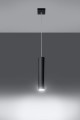 Lampa sufitowa wisząca czarna
