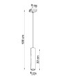 Lampa sufitowa wisząca czarna - wymiar
