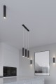 Lampa sufitowa wisząca czarna