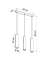 Lampa sufitowa wisząca czarna - wymiar