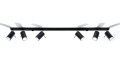 Lampa sufitowa Czarny SPOT na listwie