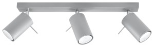 Lampa sufitowa Szary SPOT na listwie 45 cm trzy klosze