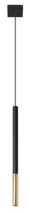 Lampa sufitowa wisząca czarno-złota 100 cm jeden klosz