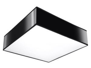 Plafon czarny Kwadratowa lampa sufitowa 35 x 35 cm E27