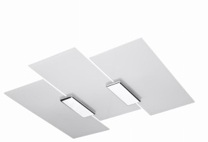 Plafon lampa z mlecznym szklanym kloszem + chrom E27