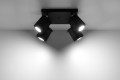 Lampa sufitowa czarna styl industrialny