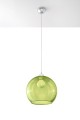 Lampa wisząca kolor zielony szklana przeźroczysta