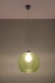 Lampa wisząca kolor zielony szklana przeźroczysta
