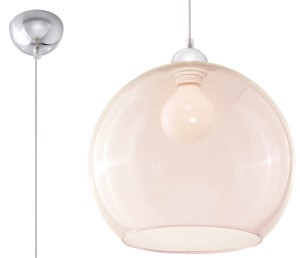 Lampa wisząca kolor szampański szklana kula E27