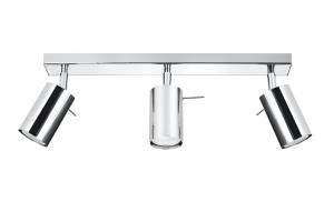 Lampa sufitowa Chrom SPOT na listwie trzy klosze