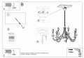Lampa sufitowa Żyrandol czarny - montaż