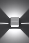 Kinkiet kwadrat biały Światło góra / dół