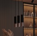 Lampa sufitowa wisząca czarna + miedź