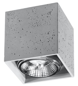 Lampa sufitowa SPOT betonowy kwadrat