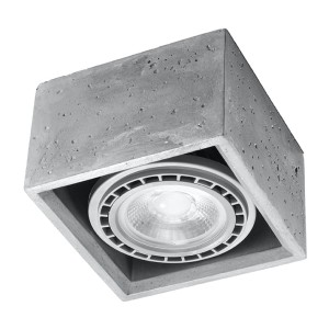 Lampa sufitowa SPOT betonowy kwadrat 14 x 14 cm