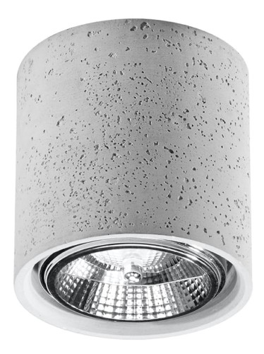Lampa sufitowa SPOT betonowa szara