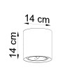 Lampa sufitowa SPOT betonowa szara - wymiar