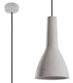 Lampa sufitowa wisząca betonowa szara