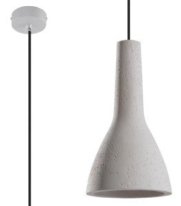 Lampa sufitowa wisząca betonowa, dzwonek
