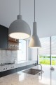 Lampa sufitowa wisząca betonowa szara