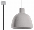 Lampa sufitowa wisząca betonowa szara, zaokrąglona. Idealna do salonu, jadalni, kuchni. Lampa nad stół, nad blat kuchenny, wyspę kuchenną.