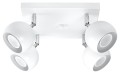 Lampa sufitowa biała cztery klosze loft