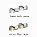 Kinkiet LED 32 cm Barwa naturalna bąbelki nad lustro Lampa łazienkowa LDK12NW-320-11 Porównanie: barwa ciepła i barwa zimna