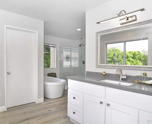 Kinkiet LED nikiel 42 cm regulowany Barwa biała ciepła nad obraz lub lustro LDK420WW-30-N Oświetlenie LED do domu!