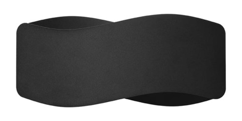 Kinkiet ścienny czarny 30 cm góra / dół finezyjny kształt G9