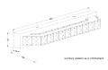 Wymiar Kinkiet LED 56 cm Barwa neutralna 4000 K Lampa nad lustro kryształki - wymiar