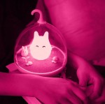 OUTLET Lampka nocna dziecięca LED - różowy Królik