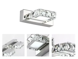 Kinkiet LED 16 cm Barwa neutralna 4000 K Lampa nad lustro kryształki