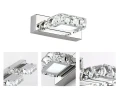 Kinkiet LED 16 cm Barwa zimna Lampa nad lustro kryształki LDK16CW-1-8