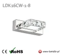 Kinkiet LED 16 cm Barwa zimna Lampa nad lustro kryształki LDK16CW-1-8 [2]
