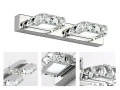 Kinkiet LED 32 cm Barwa zimna Lampa nad lustro kryształki LDK32CW-2-8