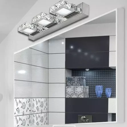 Kinkiet LED 46 cm Barwa neutralna 4000 K Lampa nad lustro kryształki LDK45NW-8