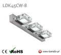 Kinkiet LED 46 cm Barwa zimna Lampa nad lustro kryształki LDK45CW-8 [2]