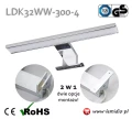 Kinkiet LED lampa do łazienki barwa chrom światło białe ciepłe numer LDK32WW-300-4 [5]