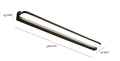 Kinkiet LED czarny 52 cm Barwa neutralna 4000 K Lampa nad lustro łazienkowy LDK45NW-520-6-B - wymiar