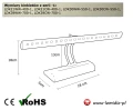 Kinkiet LED 40 cm Barwa zimna Lampa nad lustro obraz LDK21CW-400-1 - wymiar
