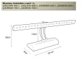 Kinkiet LED 70 cm Barwa ciepła Lampa nad obraz lustro LDK39WW-700-1 - wymiar