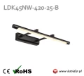Kinkiet LED czarny 42 cm wysuwany nad szafkę w łazience 4000 K Barwa neutralna nad obraz lub lustro LDK45NW-420-25-B [4]