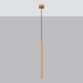 Lampa wisząca długa złota jeden klosz 120 cm G9 [2]