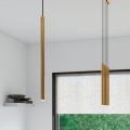 Lampa wisząca długa złota jeden klosz 120 cm G9 - wnętrze